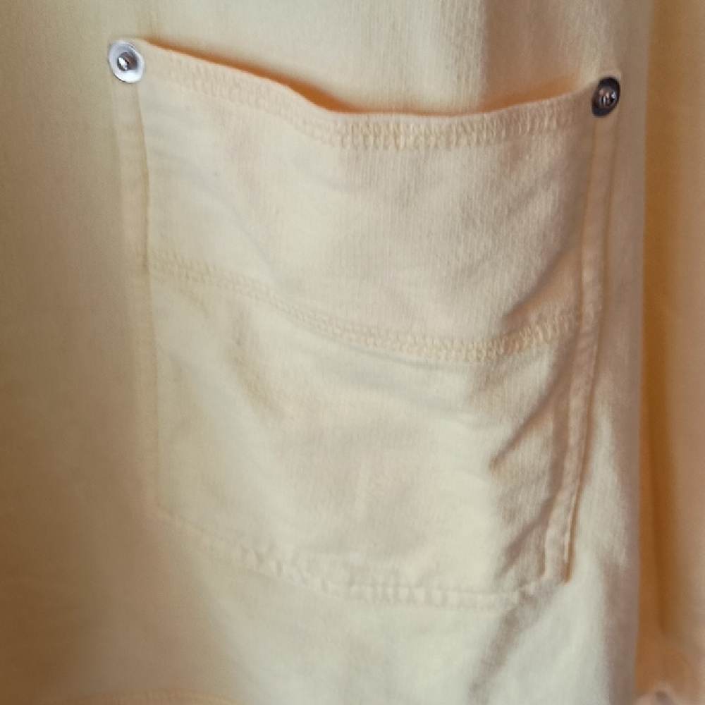 delicates Pale Yellow Mini Pocket Dress, Sz M - Picture 7 of 8